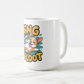 King of the Sploot Funny Dog Lying Pose Gift コーヒーマグカップ (正面右)