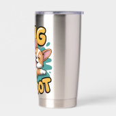 King of the Sploot Funny Dog Lying Pose Gift 保温保冷タンブラー (左面)