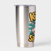 King of the Sploot Funny Dog Lying Pose Gift 保温保冷タンブラー (右面)