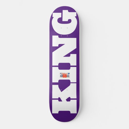 KING OFFICIAL 8 1/4" スケートボードデッキ (正面)
