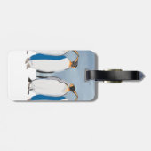 King Penguin Pair Kissing ラゲッジタグ (裏面横)