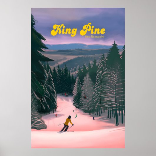 King Pine Ski Resort Travel Poster ポスター (正面)