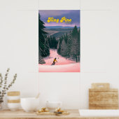 King Pine Ski Resort Travel Poster ポスター (キッチン)
