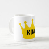 King - Plain Modern Gold White Color Graphic コーヒーマグカップ (正面左)