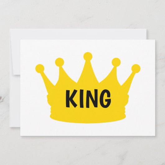 King - Plain Modern Gold White Color Graphic シーズンカード (正面)