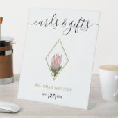 King Protea素朴ウェディングカードとギフト 台座サイン (インサイチュ)