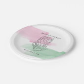 King Protea Water 結婚 color's ペーパープレート (アングル)