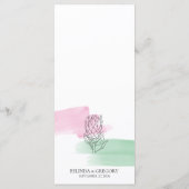 King Protea Water 結婚 color's メニュー (裏面)
