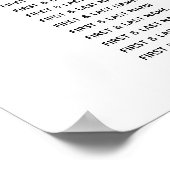 King Protea Water Color結婚の座席表 ポスター (角)