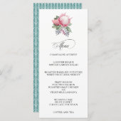 King Protea Water Color Botanicalのメ結婚ニュー メニュー (正面/裏面)