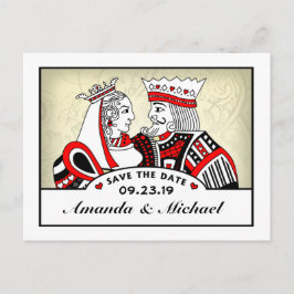 King & QueenトランプDate PostCardを保存 案内ポストカード