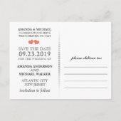 King & QueenトランプDate PostCardを保存 案内ポストカード (裏面)