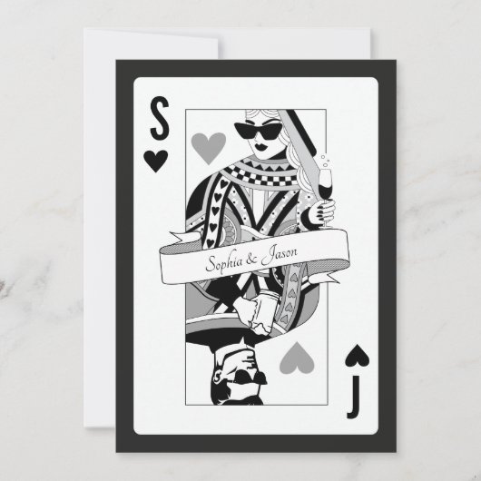 King Queen Playing Card Invitation 招待状 (正面)