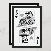 King Queen Playing Card Invitation 招待状 (正面/裏面)
