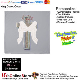 King Size Duvet Cover Grey Background 掛け布団カバー