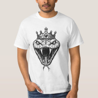 King Snake Crown Tattoo Style T-Shirt Tシャツ