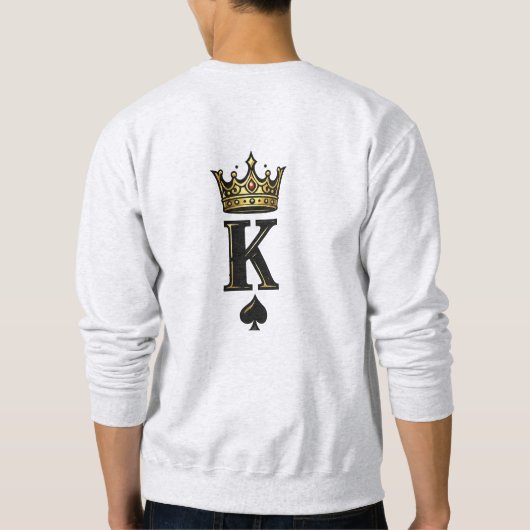 King Spade K – Minimal Couple Matching Design スウェットシャツ (裏面)