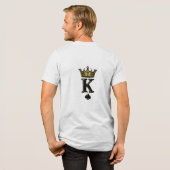 King Spade K – Minimal Couple Matching Design トライブレンドTシャツ (フル背面)
