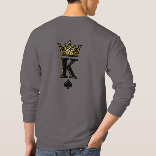 King Spade K – Minimal Couple Matching Design Tシャツ (裏面)
