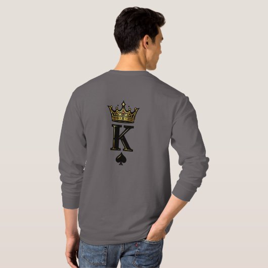 King Spade K – Minimal Couple Matching Design Tシャツ (裏面フル)