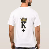 King Spade K – Minimal Couple Matching Design Tシャツ (裏面)