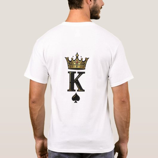 King Spade K – Minimal Couple Matching Design Tシャツ (裏面)
