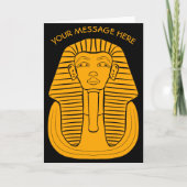 King Tut Tutankhamen Ancient Egyptian Graphic T Sh カード (正面)