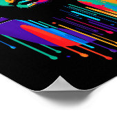 King Tut. Tutankhamun Minimalist Vibrant Style Chr ポスター (角)