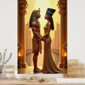King Tutankhamun and Queen Nefertiti standing ポスター (キッチン)