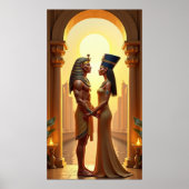 King Tutankhamun and Queen Nefertiti standing ポスター (正面)