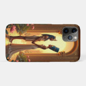 King Tutankhamun and Queen Nefertiti standing Case-Mate iPhoneケース (裏面(横))