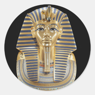 King Tutankhamun Round光沢のあるシール ラウンドシール