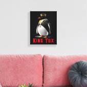 King Tux – リーガルLinux Penguin キャンバスプリント (インサイチュ (リビング))