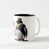 King Tux – リーガルLinux Penguin Coffee Mug ツートーンマグカップ (正面右)