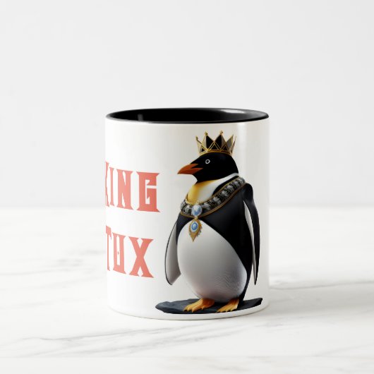 King Tux – リーガルLinux Penguin Coffee Mug ツートーンマグカップ (中央)