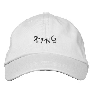 KING White-Hatはっきりしたとカスタム声明を出す 刺繍入りキャップ