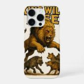 King Will Rise | Motivational Lion Art iPhoneケース (裏面)