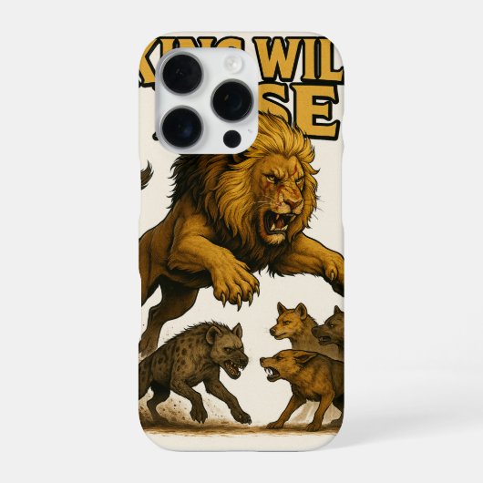 King Will Rise | Motivational Lion Art iPhoneケース (裏面)