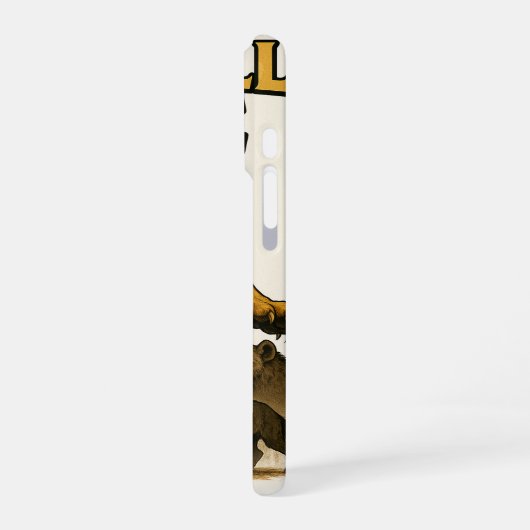 King Will Rise | Motivational Lion Art iPhoneケース (左側面)