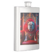 King Winnie The Bulldog On His Throne フラスク (右)