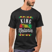 King With Melanin African American Black History M Tシャツ (正面)