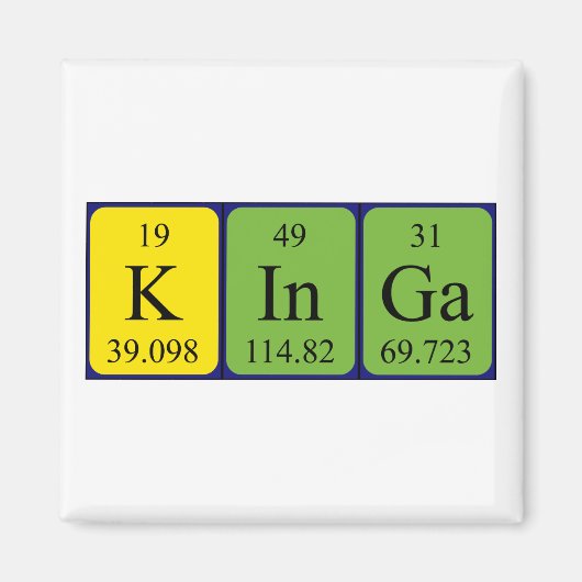 Kinga周期表名磁石 マグネット (正面)
