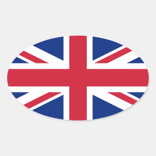 Kingdom*統一されたフラグ楕円ステッカー 楕円形シール (正面)