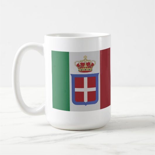 Kingdom of Italy flag  コーヒーマグカップ (左)