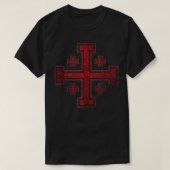 Kingdom of Jerusalem Cross Knights Templar  Tシャツ (デザイン正面)