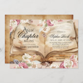 Kingdom Storybook  Flowers Books Baby Shower 招待状 (正面/裏面)