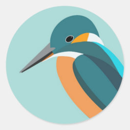 Kingfisherラウンドステッカー ラウンドシール