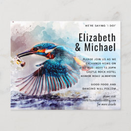 Kingfisher素晴らしバードバジェット結婚式の招待