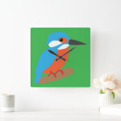 Kingfisher スクエア壁時計 (ホーム)