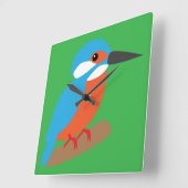 Kingfisher スクエア壁時計 (傾斜)